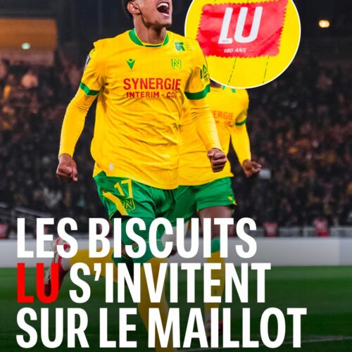Image de l'article Un biscuit LU sur le maillot du FC Nantes contre l'OM !