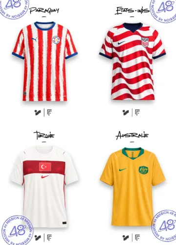 Image de l'article Les maillots du groupe D des États-Unis à la Coupe du Monde 2026