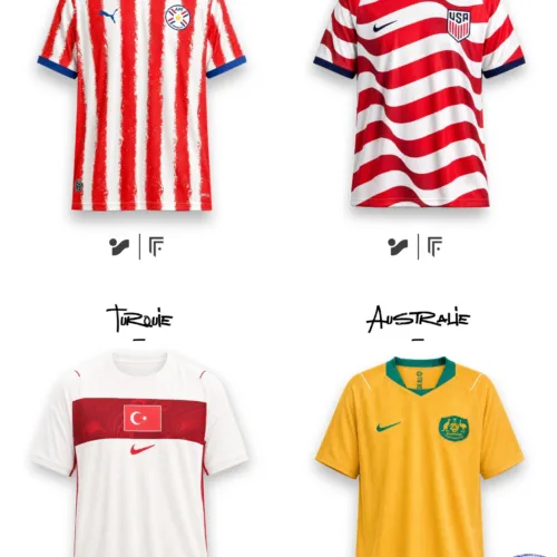 Image de l'article Les maillots du groupe D des États-Unis à la Coupe du Monde 2026
