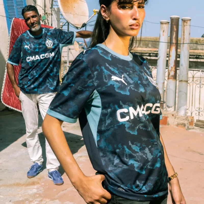 Nouveau maillot extérieur de l'OM 2026-2027 conçu par PUMA
