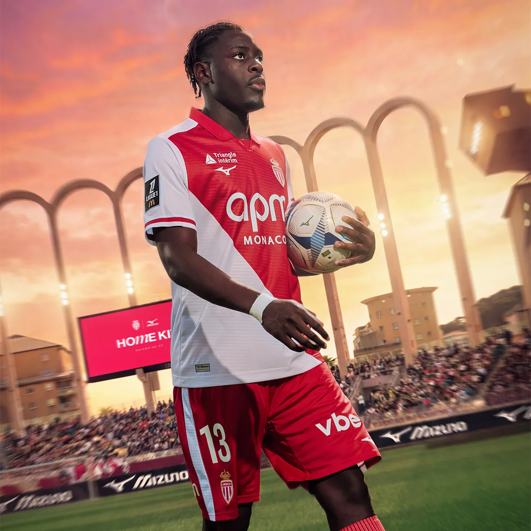 maillot monaco 2026 2027 domicile mizuno