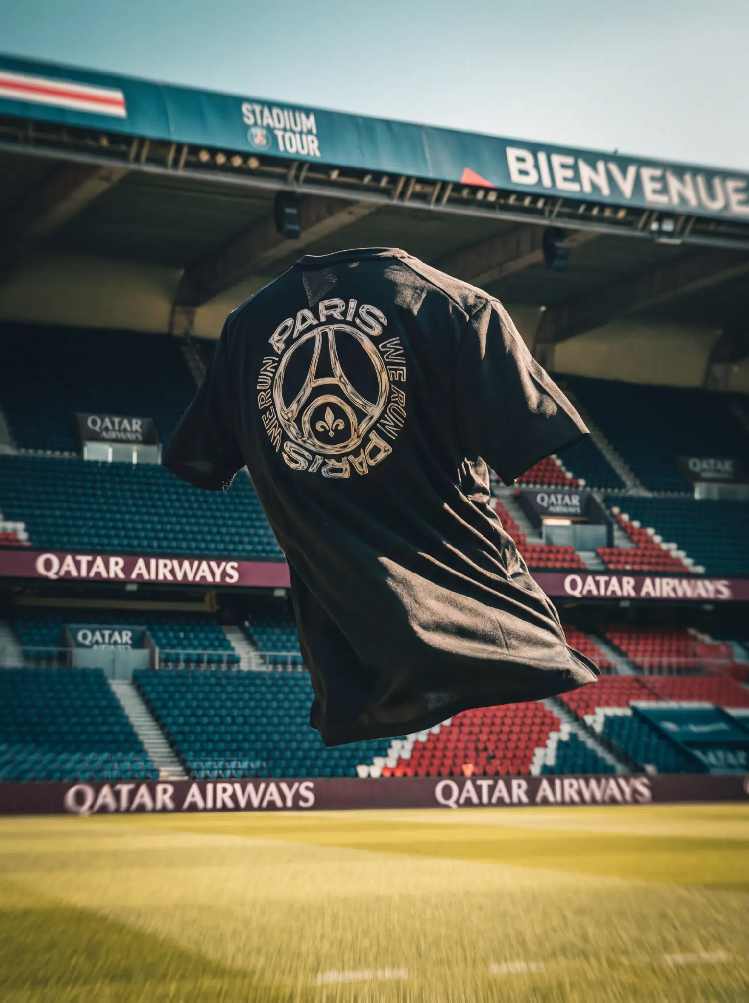 tee-shirt we run paris finisher nike psg