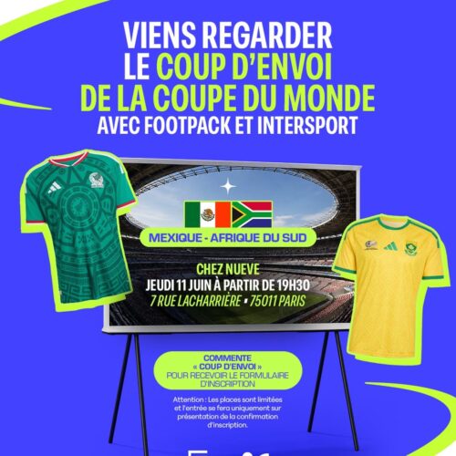 Image de l'article Coupe du Monde 2026 : rejoignez la watching party footpack au pop-up Mission 48