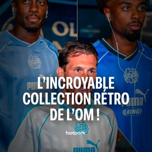 Image de l'article La collection rétro de l&rsquo;OM fait plus parler que les nouveaux maillots !