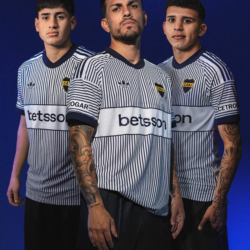 maillot boca juniors 2026 2027 exterieur mariniere adidas