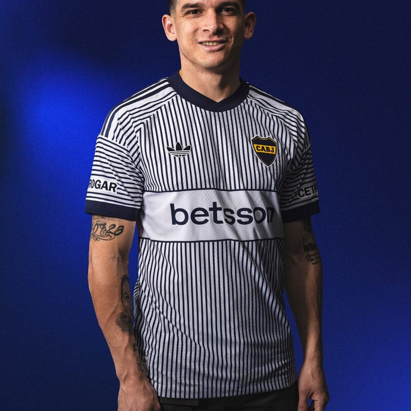 maillot boca juniors 2026 2027 exterieur mariniere adidas