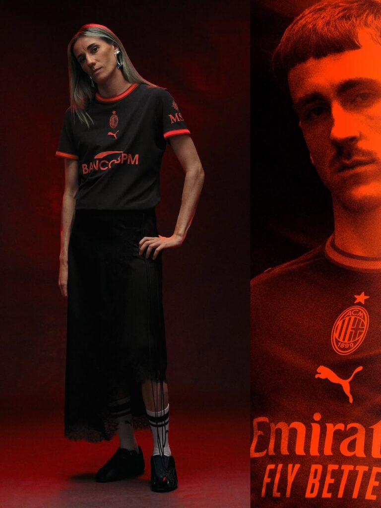 maillot third ac milan 2026 2027 noir rouge fluo PUMA