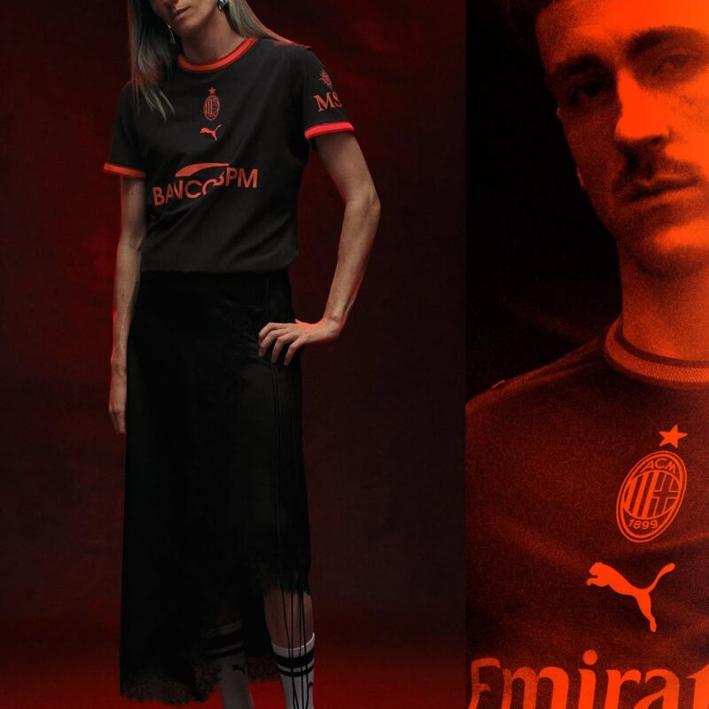 maillot third ac milan 2026 2027 noir rouge fluo PUMA
