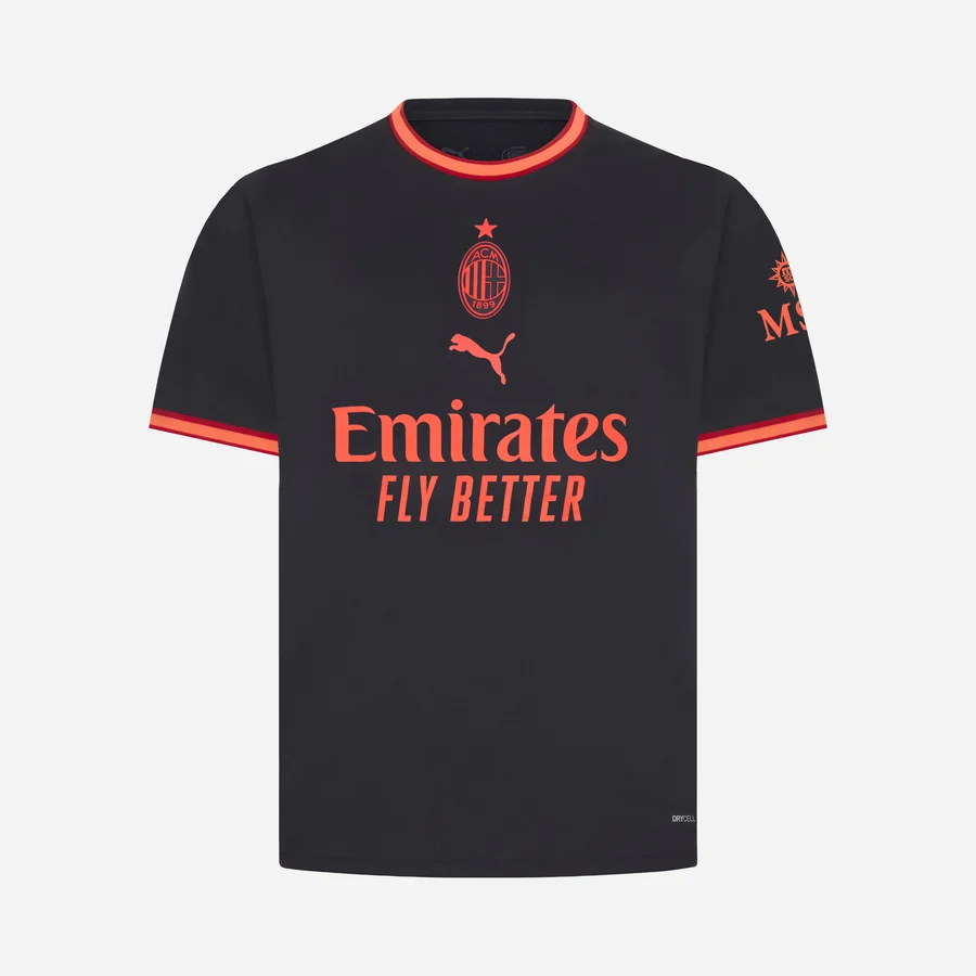 maillot third ac milan 2026 2027 noir rouge fluo PUMA