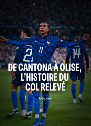 Image de l'article D’Éric Cantona à Michael Olise, l’histoire du col relevé