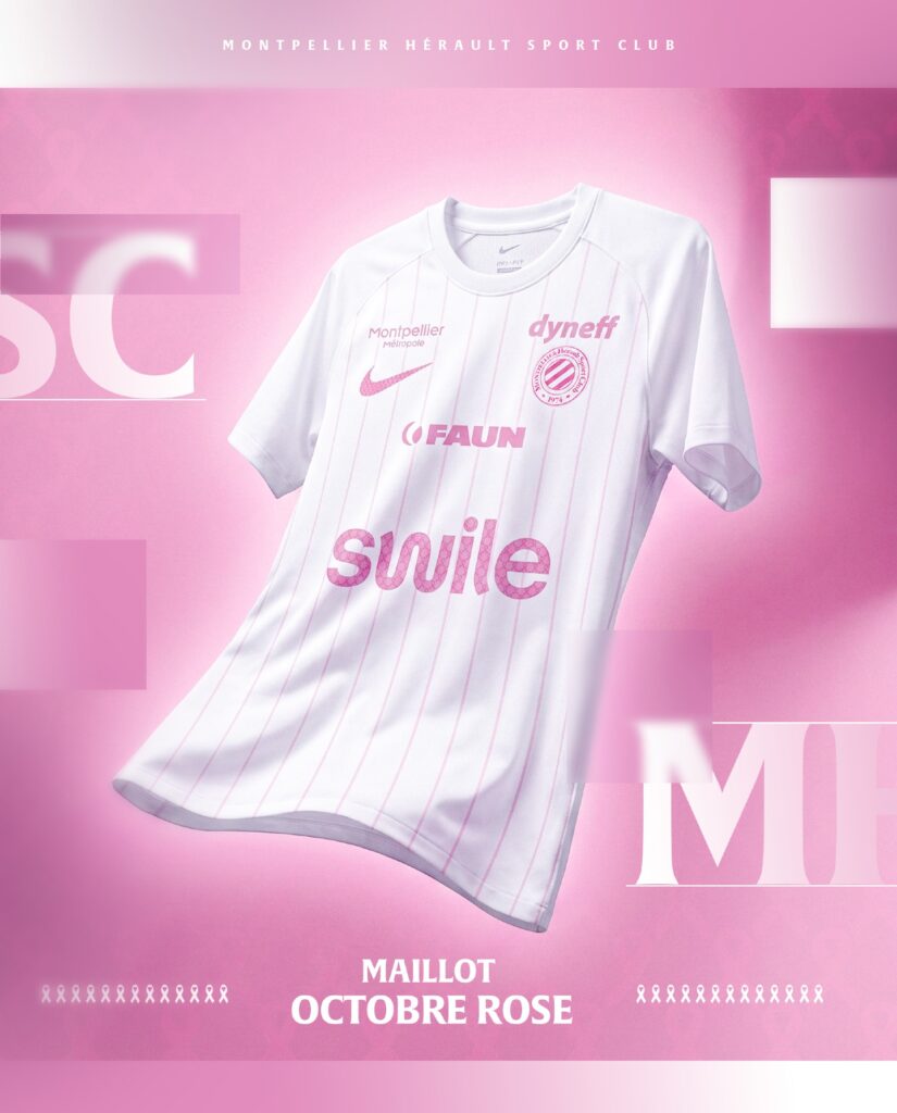maillot montpellier octobre rose