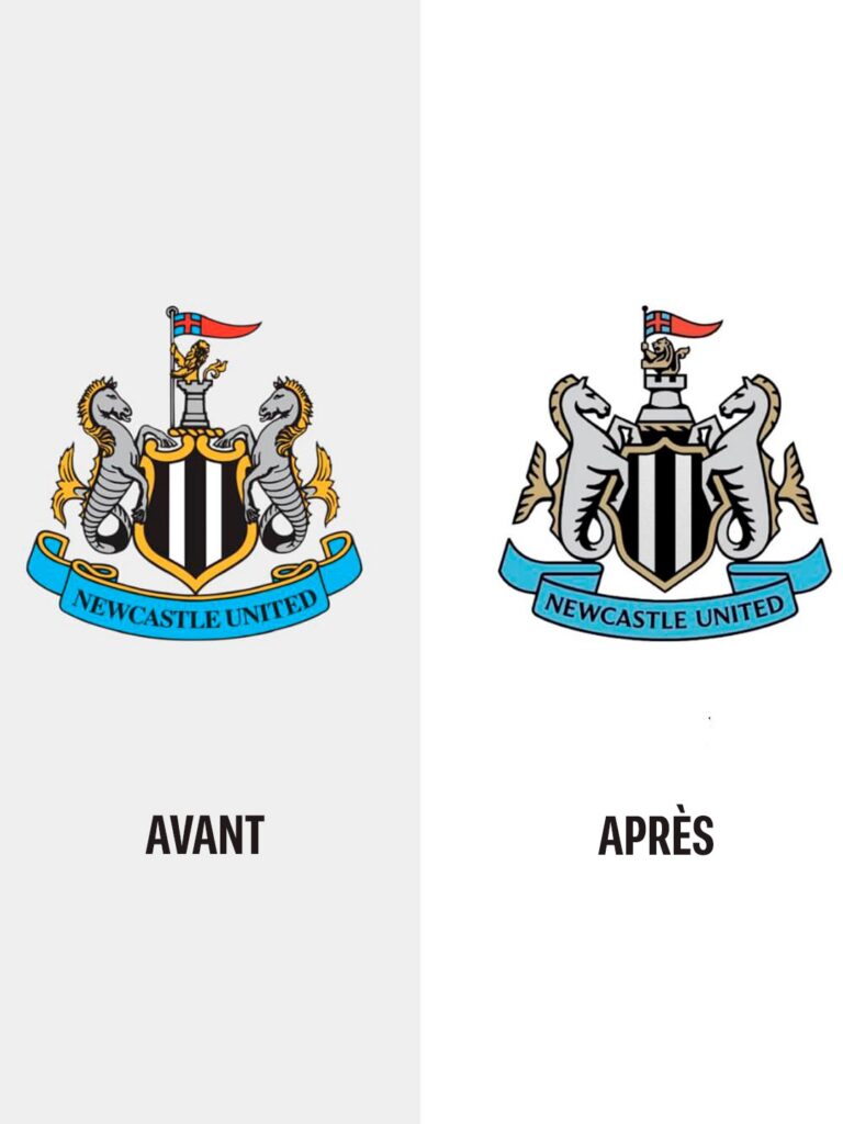 nouveau logo newcastle avant après